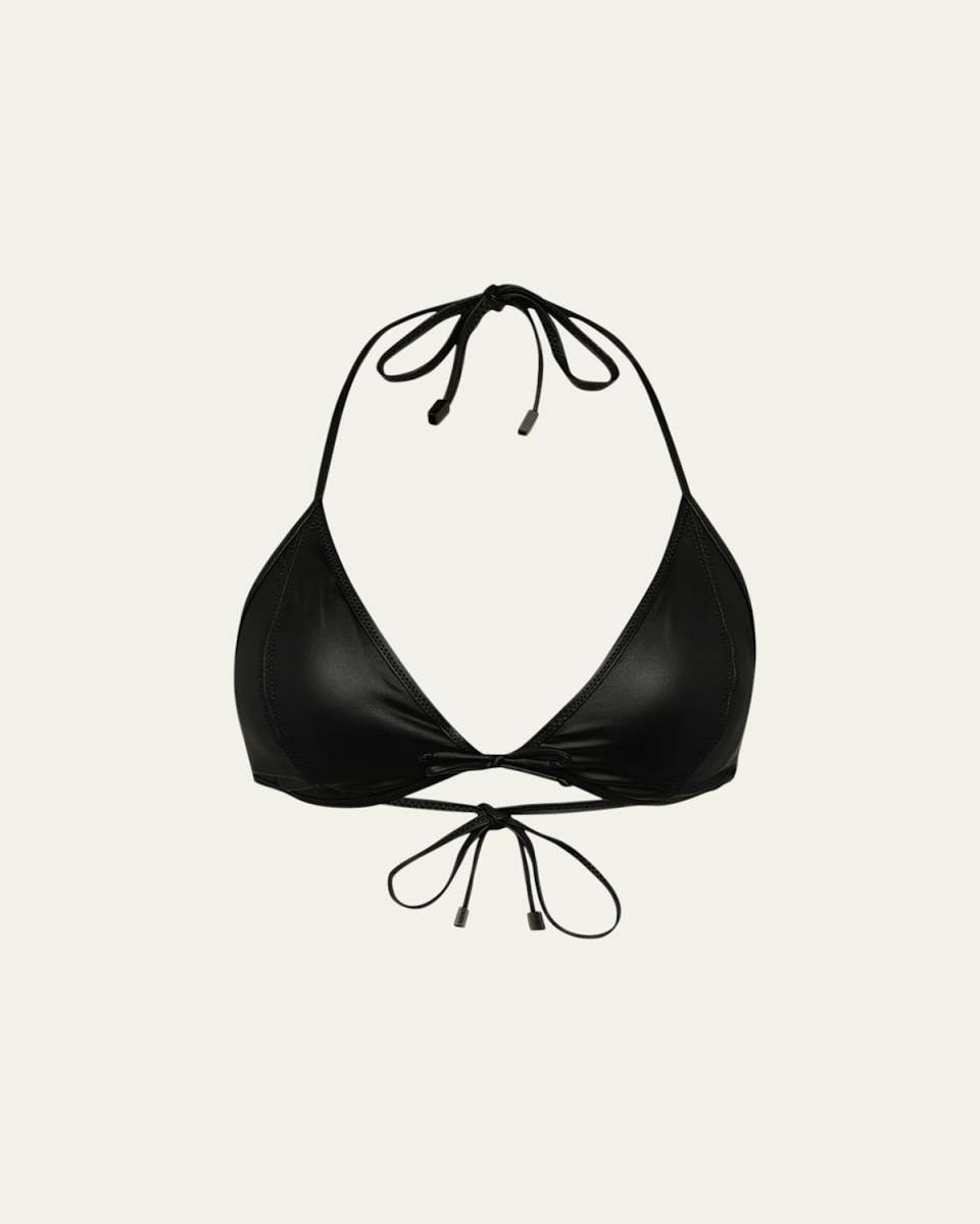 Luxe Leather Annabelle Triangle Bikini Top